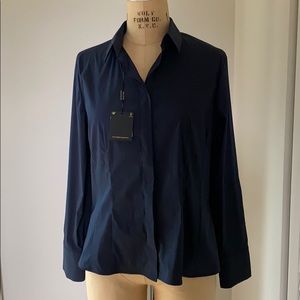 NWT Massimo Dutti Navy Button Down